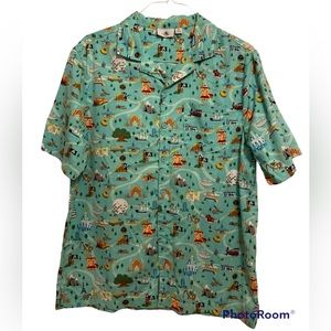 Disney Parks Short Sleeve Button-down Shirt